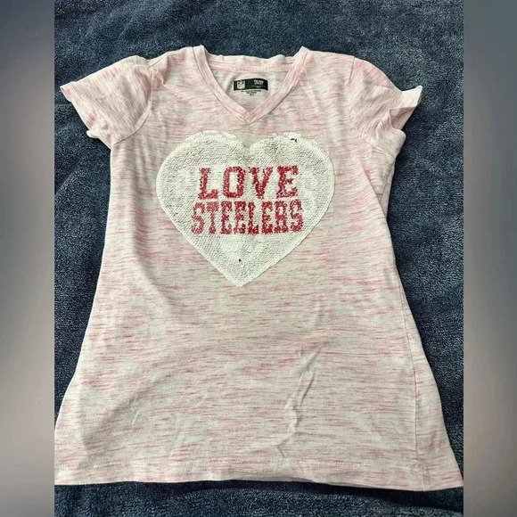 NFL size 10/12 Steelers sequin changing shirt - Picture 5 of 5